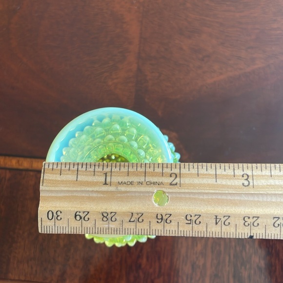 Fenton topaz hobnail mini bud vase straight  edge. - Picture 8 of 9